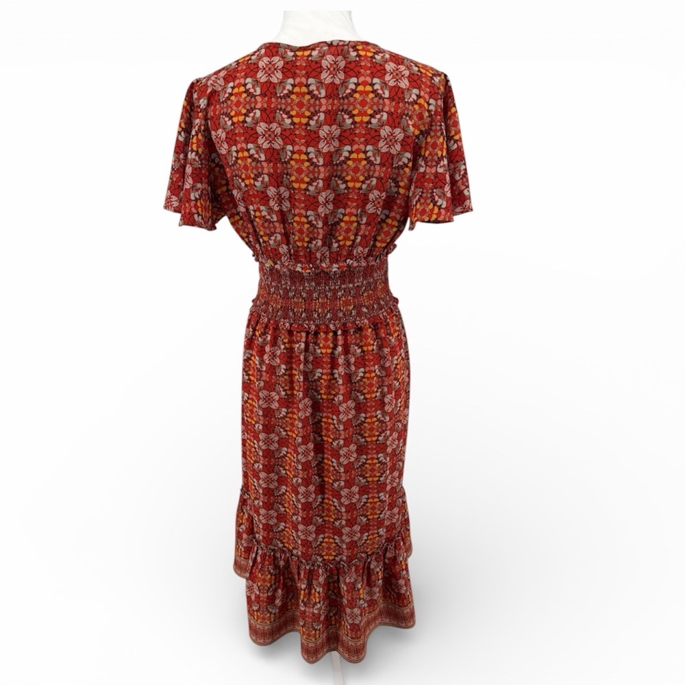 Max Studio NWT Flutter Sleeve Empire Waist Maxi Dress Short Sleeve Size Medium - Picture 2 of 13